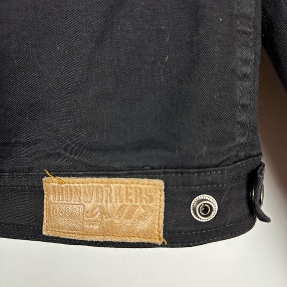 BILT IRON WORKERS Size Small Women Black Denim Motorcycle Jacket Team Yamaha - Picture 7 of 14